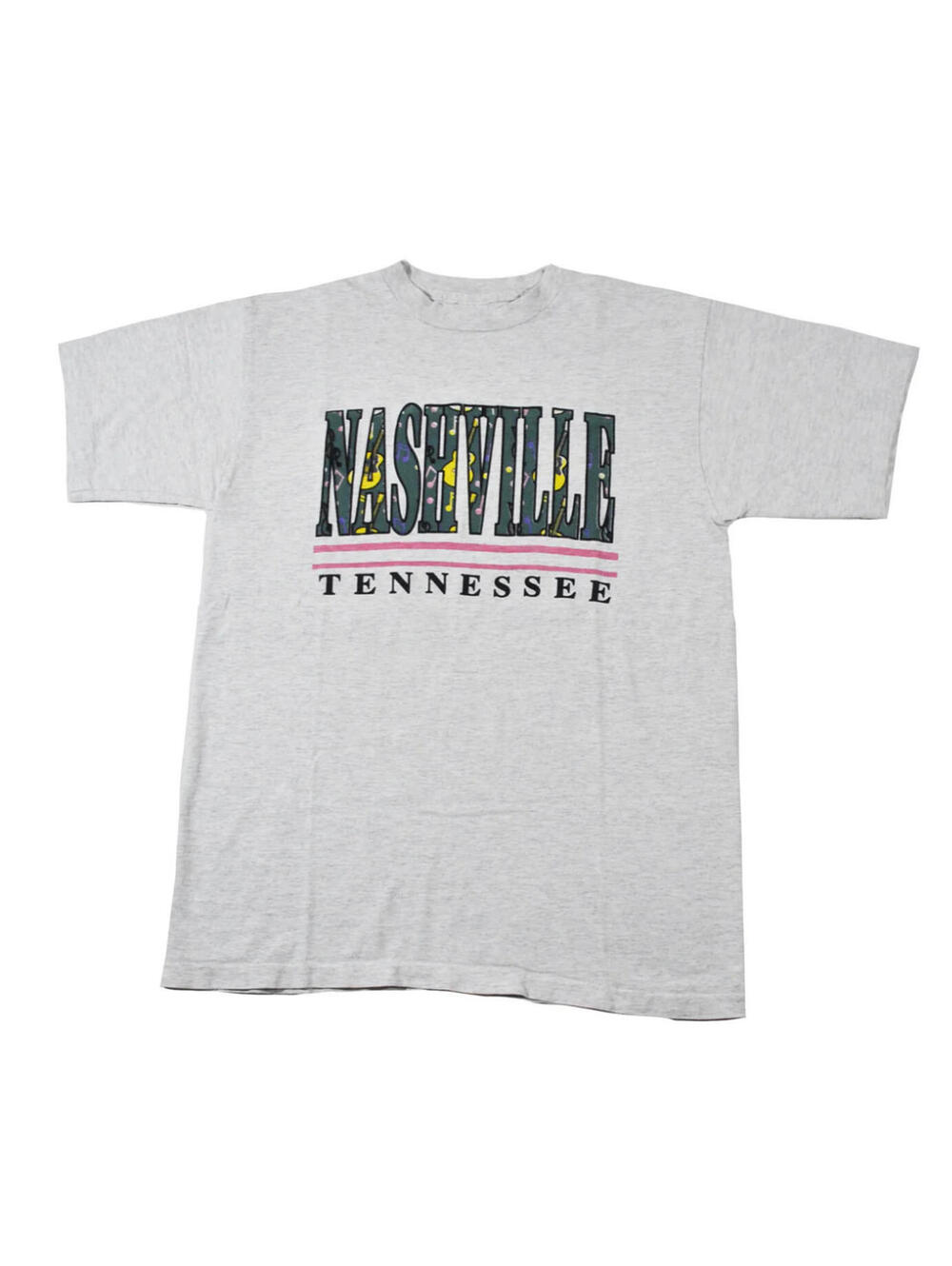 Vintage Nashville Tennessee 90s Gray Short Sleeve Shirt Size Large